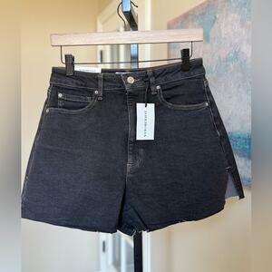 WeWoreWhat High Rise Boyfriend Denim Shorts in Black Women’s size 25